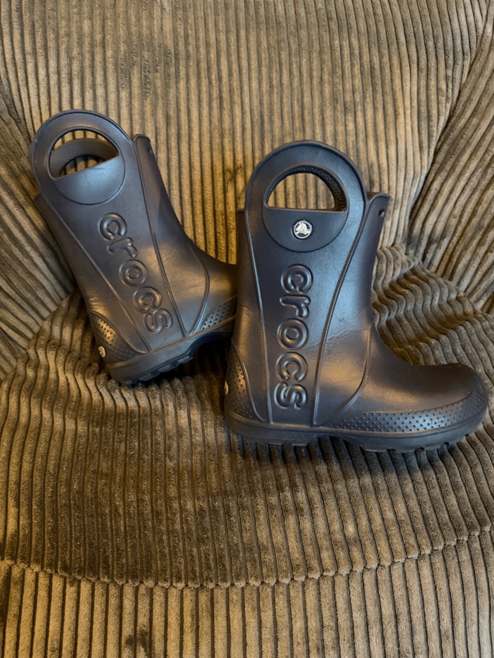 CROCS Kids' Navy Blue Easy-On Rain Boots